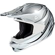 HJC Wave Women's CS-MX Dirt Bike Motorcycle Helmet - MC-10 Silver/White/Black