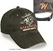 Winchester® Dark Brown Weathered Cotton Cap w/ Repeating Arms Co. Horse and Rider Logo