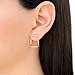 Pair of gold line studs with curved ear jacket earrings, jackets & bar earring studs, front back earrings, double sided ear cuffs, simple earrings handmade by Emmanuela