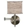 Hunter Lighting Accolade One-Light Swing Arm Lamp, Antique Bronze with Tan Drum Shade #30206AB by Hunter