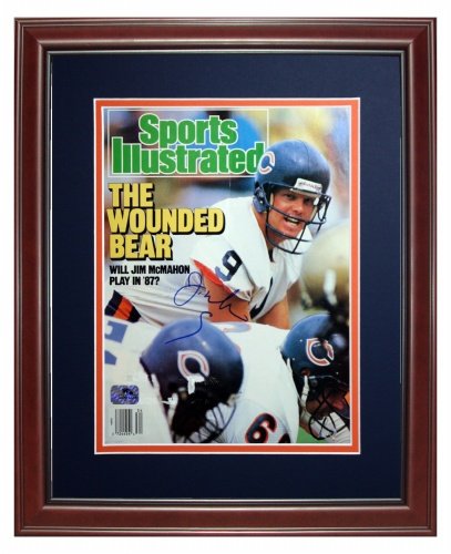 Jim McMahon Autographed Chicago Bears (8/24/87) Deluxe Framed Sports Illustrated Magazine