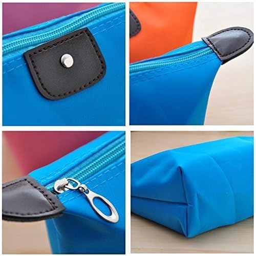 LicenseCoky Ladies Large Volume Travel Pouch Storage Bag Hand Bag Casual Purse Travel Zip-up Make Up Cosmetic Bag Lake Blue