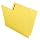 Smead End Tab Fastener Folder, Letter, Straight, Two 2-Inch Prong B Style #1 and #3 Fasteners, Yellow, 50 per Box (25940)