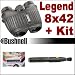 Bushnell 8x42 Legend Rainguard Waterproof Porro Indoor Outdoor Hunting Spotting Binoculars Plus Accessory Package