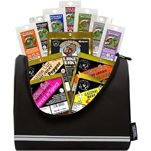 Buffalo Bills 1.75oz Beef Jerky Football 6-Pack Gift Cooler (filled with 12 assorted jerky packs)