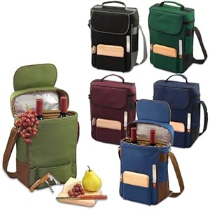 Duet Insulated Tote Featuring Wine And Cheese Set For Two