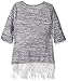 Beautees Girls' S/s Blue/White Stripe Top
