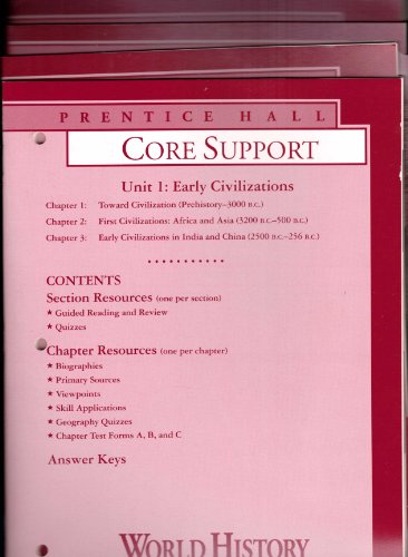 prentice hall world history connections to today 4 volume set of core support books unit 1 to unit 5 chapters
