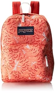 JanSport Superbreak Backpack - 1550cu in Coral Peaches Dragon Flight, One Size