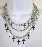 Victorian Style Gothic Cross Necklace Elegant Deathrock Vampire Fetish Crosses