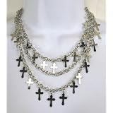 Victorian Style Gothic Cross Necklace Elegant Deathrock Vampire Fetish Crosses