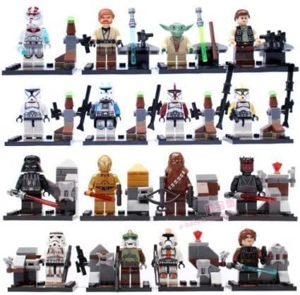16pcs/Set STAR WARS Collection Sith, Darth Vader, Yoda, Jedi Knight Building Bricks Blocks Super Hero Figures Minifigures Toys Compatible With Lego