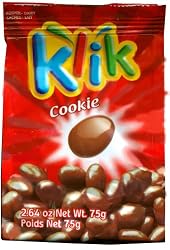 Klik Choc Covered Cookies, 2.64-Ounce Bags (Pack of 12)