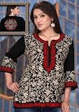 Black Colour EMB Work Designer Tops / Dresses / Salwar / Kurtas