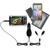 Double Car Charger with tips including a tip for the Epson P-3000 Multimedia Photo Viewer - uses Gomadic TipExchange Technology