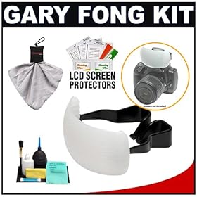 Gary Fong The Puffer Pop-up Flash Diffuser + Accessory Kit for Canon, Nikon, Olympus and Pentax Flashes