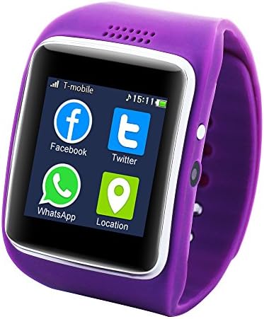AI Watch Smart watch with Camera Z30 FM Video Bluetooth Fitness TF SIM Sync for IOS and Android Purple)