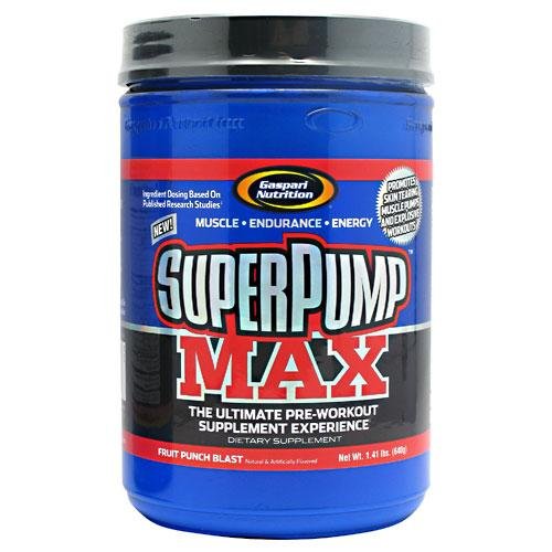 Gaspari Nutrition Super Pump Max, Fruit Punch, 1.41-Pounds