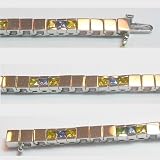 14K Blue and Yellow Sapphire Bracelet