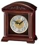 Seiko Desk and Table Clock Brown Wooden Case Plays One of 6 Hi-Fi Melodies