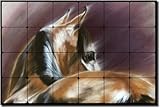 IMAGE OF Hindsight by Kim McElroy - Horse Equine Tumbled Marble Mural 16