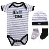 Luvable Friends 4 Piece Rebel Baby Gift Set, Boy-Rebel, 0-3 Months