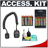 Canon Off-Camera Shoe Cord OC-E3 + Cameta NMH-2 Power Package - for Canon Speedlite 430EX and 580EX II Flash