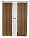 Bamboo BRP074084-11 Bamboo Ring Top Curtain, 40 x 84- Inches, Colonial Brown