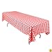 60 x 126 in. Rectangular Polyester Tablecloth Red & White Checker