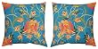 Bright Floral Indoor/Outdoor Weather Resistant Fabric Pillows (Set of two 20 inch)