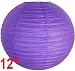 Royal Purple Chinese/Japanese Paper Lantern/Lamp 12" Diameter - Just Artifacts Brand