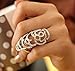 Susenstone®Hollow Metal Crystal Rhinestone Knuckle Rings Finger Joint Ring