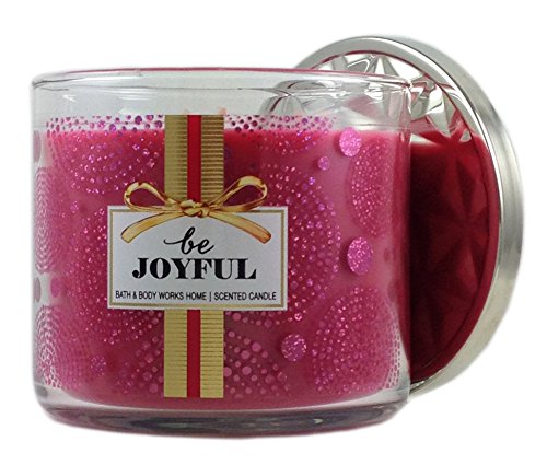 Bath & Body Works Home Be Joyful Scented Candle 3 Wick 14.5 Oz Limited Edition Winter Holiday 2015