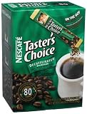 Nescafe Taster's Choice Instant Coffee, Decaffeinated, .059-Ounce Single Sticks, 80-Count Boxes (Pack of 2)