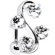 TOP MOUNT Crystalline GEM VINE Belly Ring