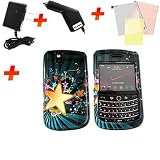 For Blackberry Tour Star Green Accessory Bundle