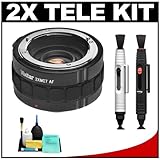 Vivitar 2x Teleconverter (7 Elements) Kit + Lenspens + Cleaning Kit for Nik ....
