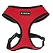 Puppia Soft Dog Harness No Choke Over-The-Head Triple Layered Breathable Mesh Adjustable Chest Belt and Quick-Release Buckle, Red, X-Small