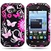 CoverON® Pink Butterfly Hard Slim Case for ZTE Savvy - with Cover Removal Pry Tool