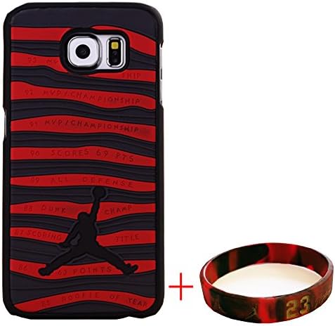 EHIPI Samsung Galaxy S6 CASE,Shoes Showcase Jordan Samsung Galaxy S6 CASE,Michael Air Jordan For Samsung Galaxy S6 Case Cover 3D Sneaker Sole Rubber,Rubber Feels Looks like the Sneaker Sole Thin For Samsung Galaxy S6 Case (Galaxy S6 Case Black/Red)
