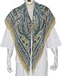 Silk Scarves Hand Painted Square 44 x 44 inches (sqsrf075)