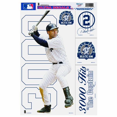 MLB New York Yankees Derek Jeter 3,000 Hits 11-by-17 Inch Ultra Decal