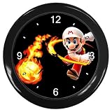 Black Wall Clock of Super Mario Spinning Fireball (Super Mario Bros.)