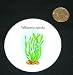 3 button / pin printed with plant, aquarium