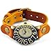 Sinceda Genuine Leather Punk Retro Arabic Numerals Women's Fashion Watch