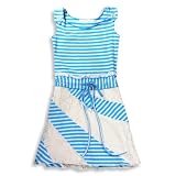 Bianni - Girls Knit Striped Sleeveless Dress, Blue, White