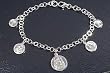 Silver Bracelet with Charm, Size: 7 inches