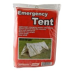Emergency Shelter Tent, Reflective Tube Tent, Cold Weather Emergency Shelter, Emergency Zone&reg; Brand