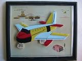Vintage Child Guidance JET AIRLINER Magnetic Puzzle Plaque