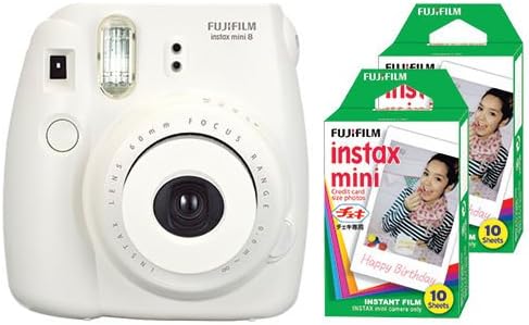 Fujifilm Instax Mini 8 Instant Film Camera White With 20 Sheets Instant Film